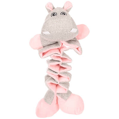 FLAMINGO Dog Toy Puppy Filsy Hippopotamus Pink 18x11x34cm