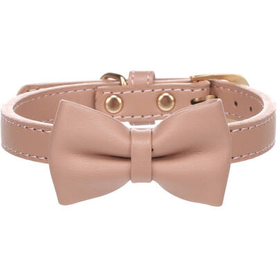 FLAMINGO Collar with bow tie Nela Pink S 29-35cm x 15mm x 4mm