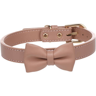 FLAMINGO Collar with bow tie Nela Pink M | 36-44cm x 20mm x 4mm