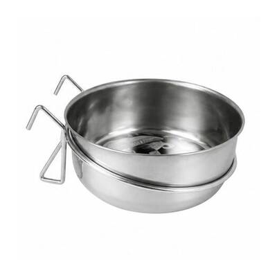 PET CAMELOT Ανοξείδωτο Μπολ για Πουλιά Με Γάντζους 250ml