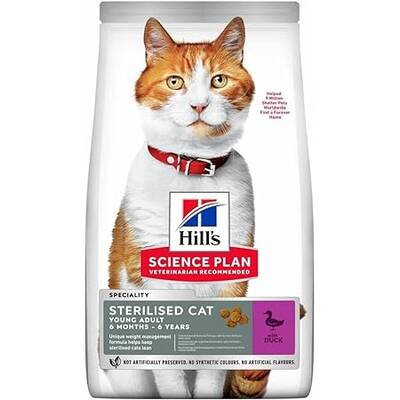 HILLS Adult Sterilised Cat Duck 1.5kg