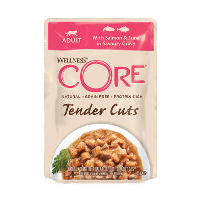 CORE Tender Cuts Fillets Salmon&Tuna In Sauce 85gr