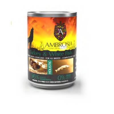 AMBROSIA GF Dog Adult Senior&Light Turkey&White Fish 400gr