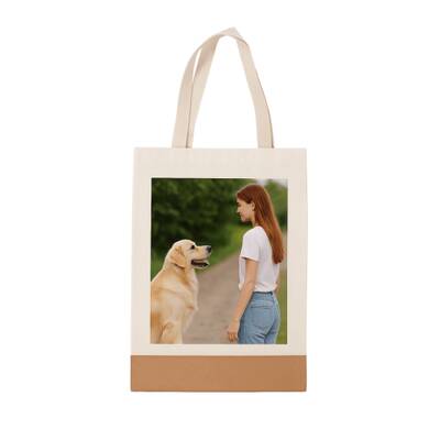 WOOF UP Τσάντα - Shoping (Λινό με Φελλό) 36x39cm
