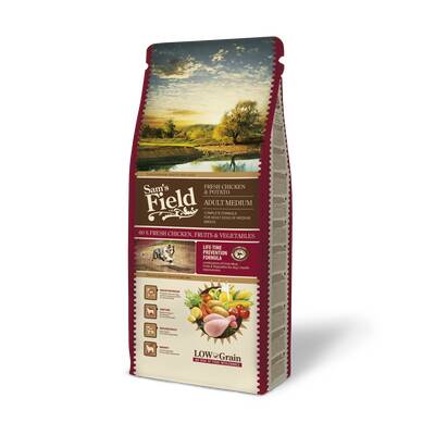 SAM'S FIELD Dog Adult Medium Chicken&Potato 13+2kg
