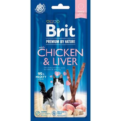 BRIT Premium Cat Στικς Chicken & Liver 3pcs