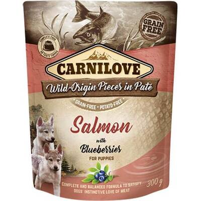 CARNILOVE Poutch Salmon & Blueb.Puppy 300g