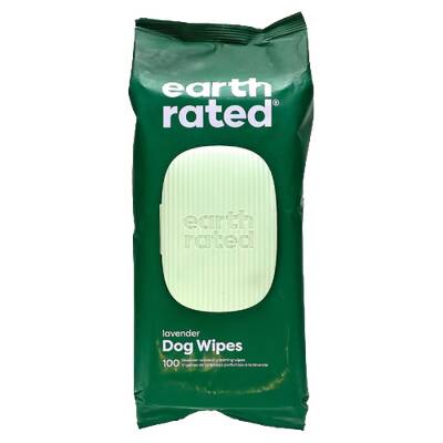 EARTH RATED 100 Dog Wipes - Unscented