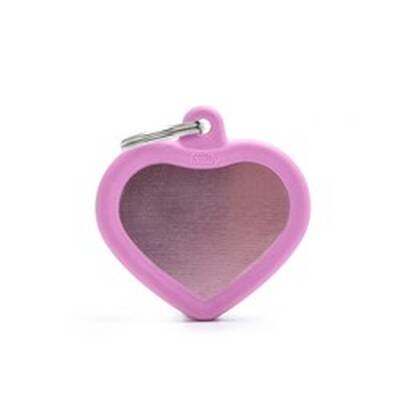 Ταυτότητα Hushtag Aluminium Καρδιά Ροζ