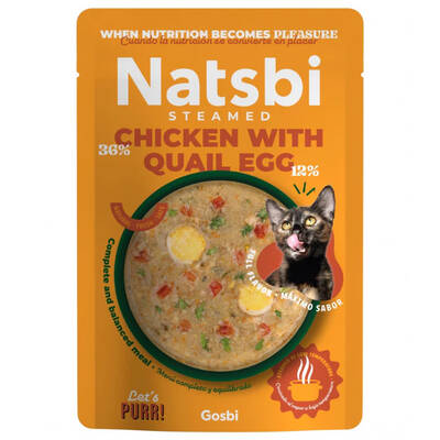 NATSBI Steamed Chicken With Quail Egg Cat 80gr