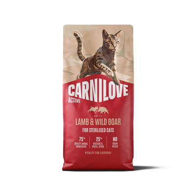 Carnilove Active Cat Lamb & Wild Boar Για Στειρωμένες Ενήλικες Γάτες 6 kg