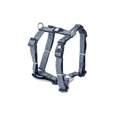 MAX & MOLLY H-Harness - Mykonos Black/L neck 46x77cm/chest 2,5 x 70-98cm