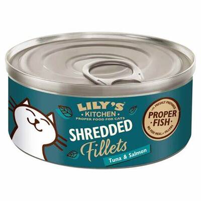 LILY'S KITCHEN Cat Tuna&Salmon Shredded Fillets Tin 70gr