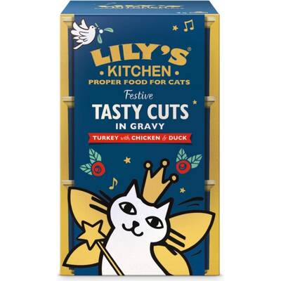 LILY'S KITCHEN Cat Tasty Cuts Trio For Chrismas Tins 3x85gr