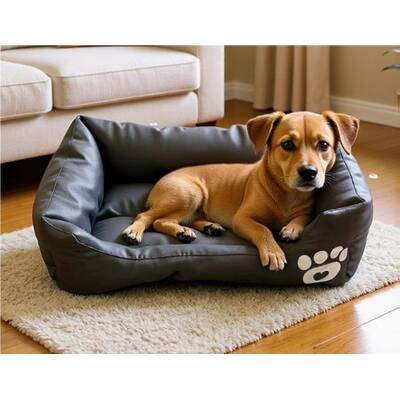 DENIKPETS Μαύρο Αδιάβροχο Κρεβάτι XXL 95*72*15cm