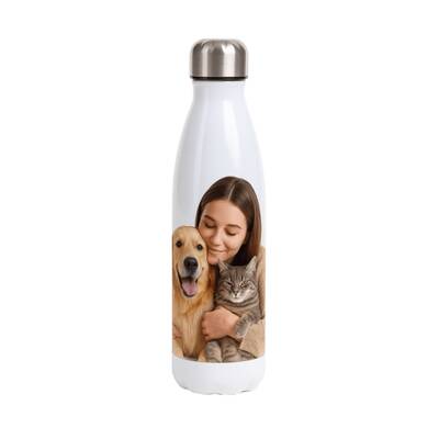 WOOF UP Μπουκάλι Θερμός Ανοξείδωτο με διπλά τειχώματα 350ml (Λευκό)