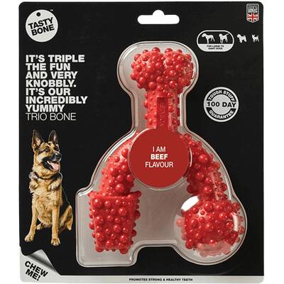 TASTY BONE Nylon Triobone Beef Large