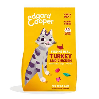 EDGARD COOPER Turkey & Chicken Adult Cat 325gr