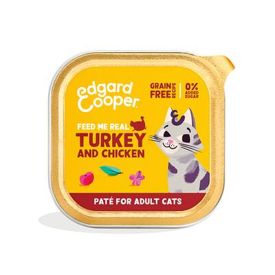 EDGARD COOPER Turkey & Chicken Cat Pate 85gr