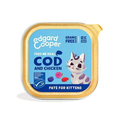 EDGARD COOPER Cod & Chicken Kitten Pate 85gr