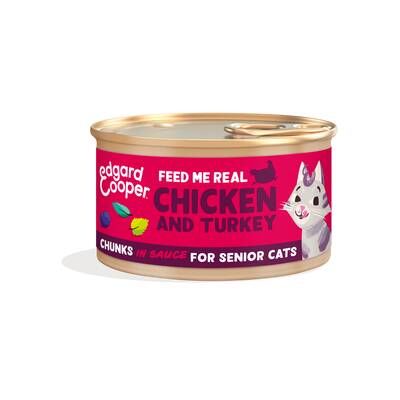 EDGARD COOPER Chicken & Turkey Senior Chunks 85gr