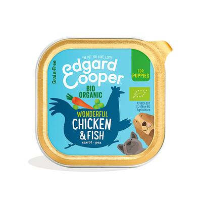 EDGARD COOPER Organic Chicken & Fish Puppy Wet 100gr