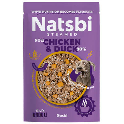 NATSBI Steamed Chicken And Duck Dog 200gr