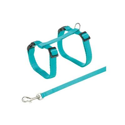 TRIXIE Σαμάρι & Οδηγός Γάτας XXL 34-57cm/13mm 1.20m Μπλέ