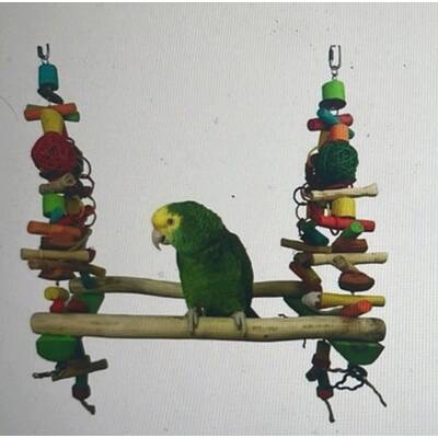 BIRDS KINGDOM Κούνια Διπλή Για Μεγάλους Παπαγάλους "Java Bridge" 60x30x60