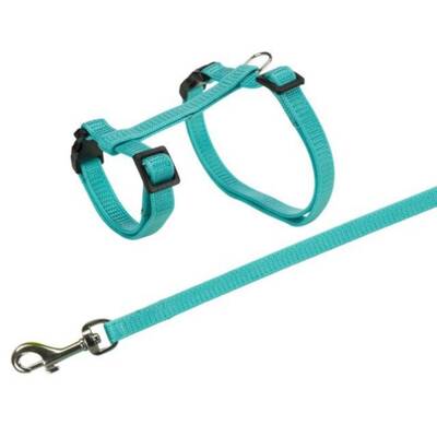 TRIXIE Σαμάρι & Οδηγός Γάτας XXL 34-57cm/13mm 1.20m Πράσινο