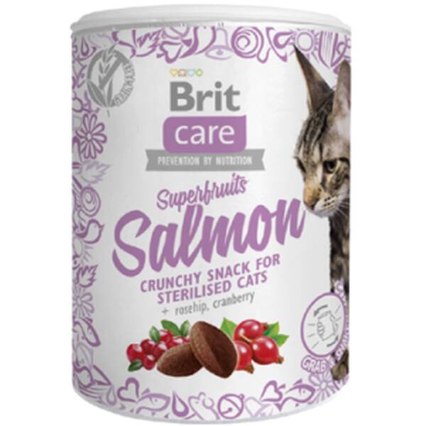 BRIT Care Cat Snack Superfruits Salmon-Cranberry Sterilised 100gr