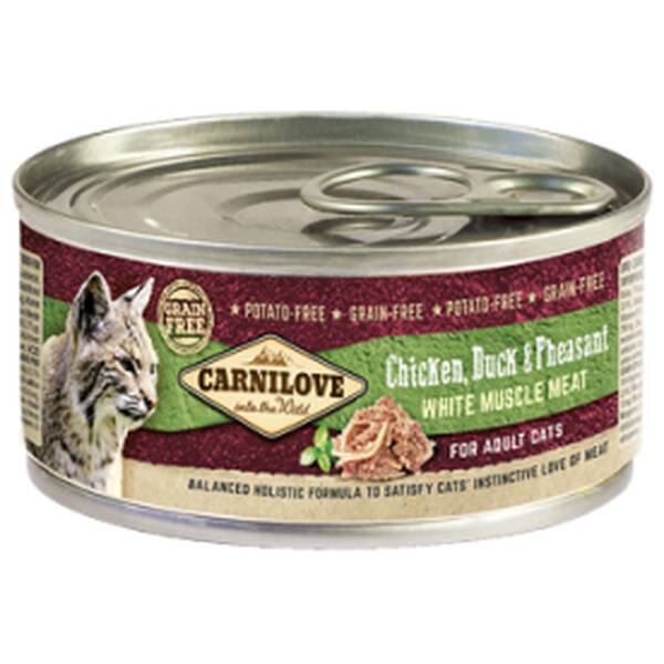 CARNILOVE Cat Κονσ.Chicken,Duck&Pheasant 100gr CARNILOVE Cat Κονσ.Chicken,Duck&Pheasant 100gr