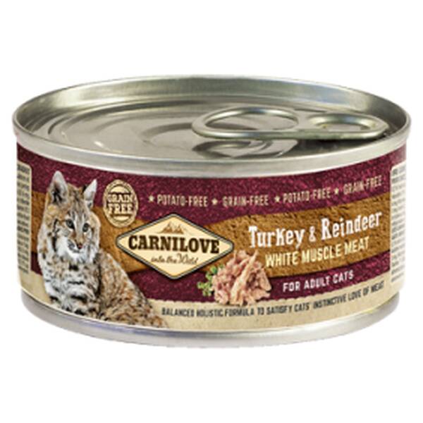 CARNILOVE Cat Κονσ.Turkey & Rein 100gr CARNILOVE Cat Κονσ.Turkey & Rein 100gr