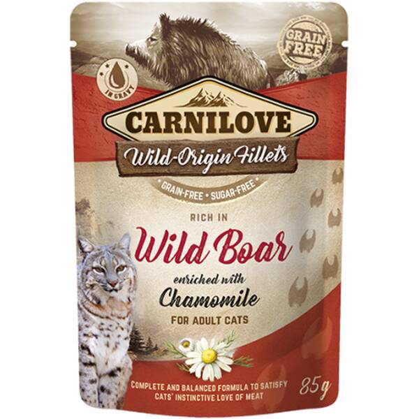 CARNILOVE cat φακ.Wild Boar & Cham.85g CARNILOVE cat φακ.Wild Boar & Cham.85g