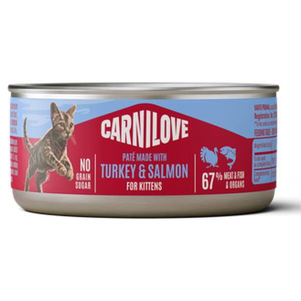 CARNILOVE Pate Can Turkey & Salmon for Kittens 100g