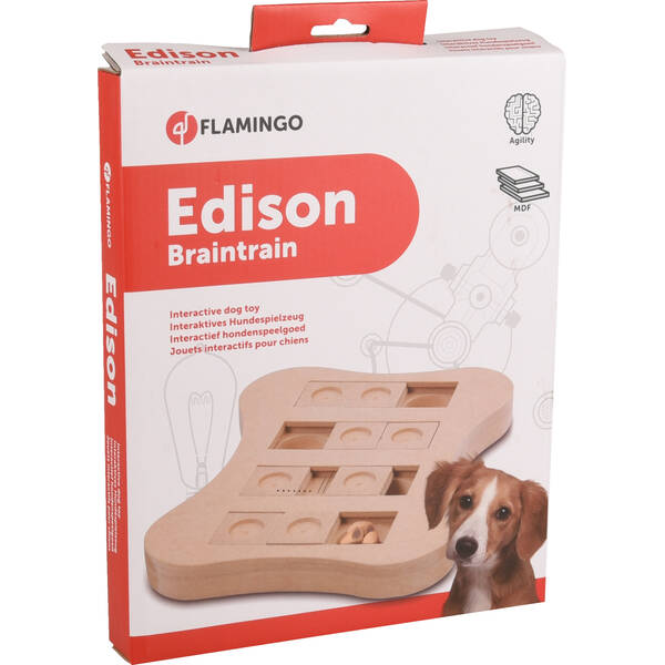 FLAMINGO Toy Brain train Edison Bone Light brown