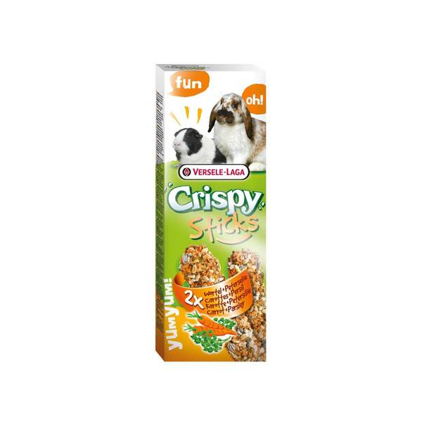 CRISPY Sticks Rabbit/Guinea Pig Carrot&Parsley 2*55gr CRISPY Sticks Rabbit/Guinea Pig Carrot&Parsley 2*55gr