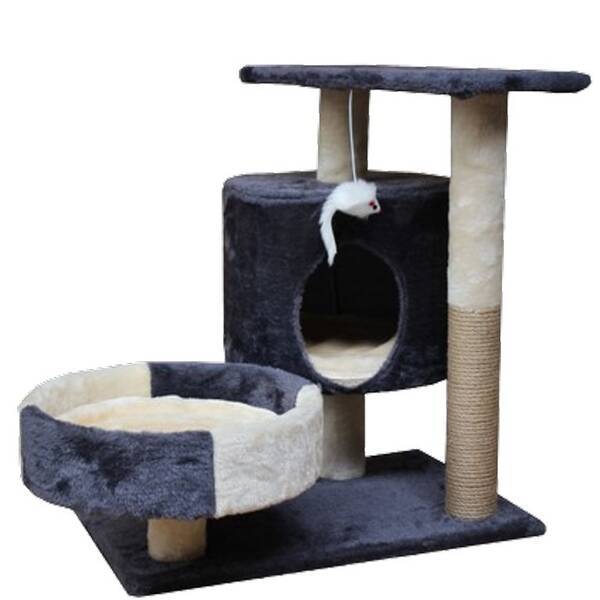 DENIKPETS Ονυχοδρόμιο Σκούρο Γκρί/Μπέζ 50*30*53cm