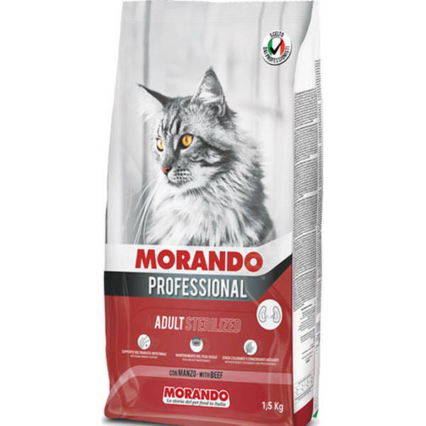 MORANDO Pro Cat Sterilized beef 1,5kg MORANDO Pro Cat Sterilized beef 1,5kg