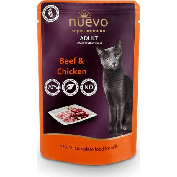 NUEVO Cat Adult Μοσχάρι & Κοτόπουλο 85gr