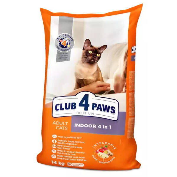 CLUB 4 PAWS Indoor 4+1 Chicken 14kg CLUB 4 PAWS Indoor 4+1 Chicken 14kg