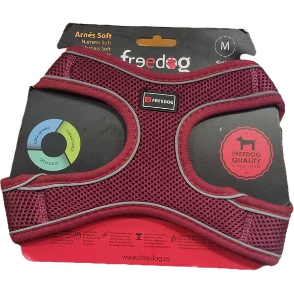FREEDOG Mesh Harness Bordeaux M 40-45 cm