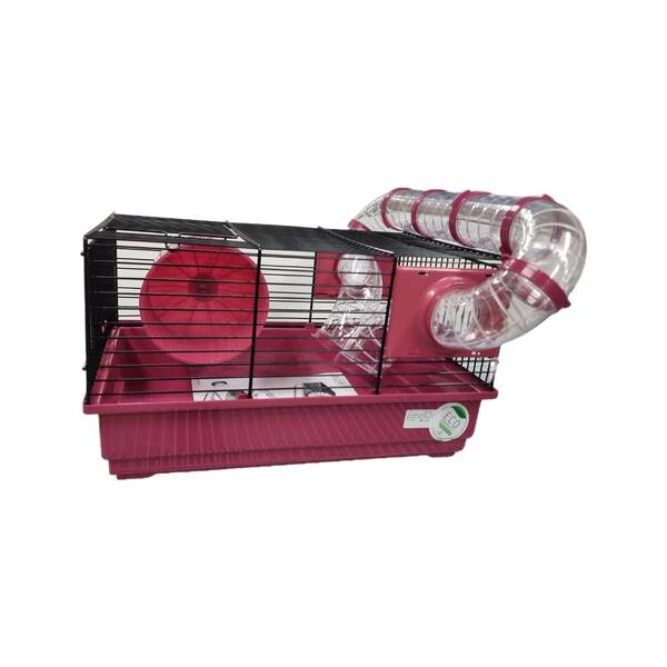 VOLTREGA Κλουβί Για Χάμστερ Ρόζ 39x25.5x22cm