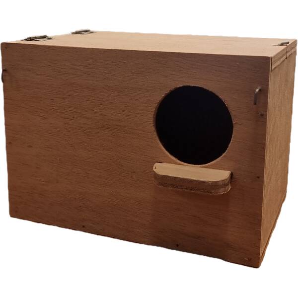 Φωλιά Μικρών Παπαγάλων Απο Φυσικό Ξύλο 20x14x14 cm