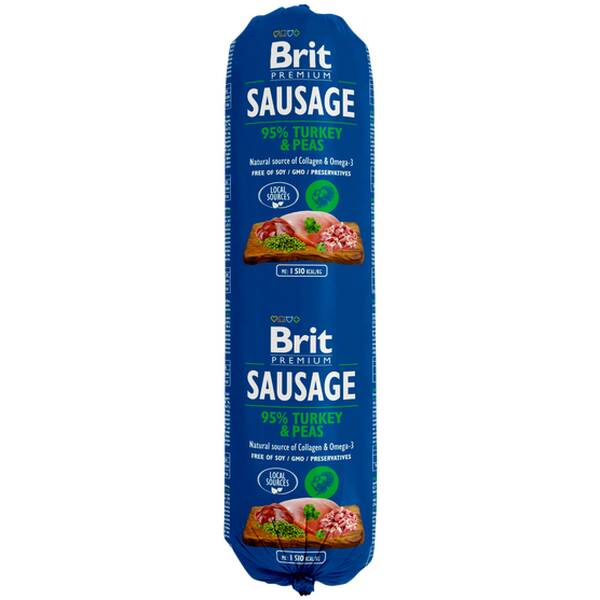 BRIT Sausage Turkey&Pea 800g