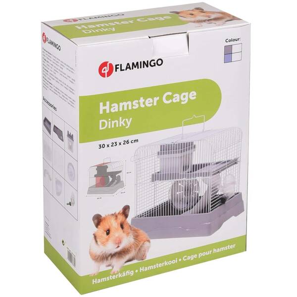 FLAMINGO Hamster Cage Dinky Grey 30x23x26cm