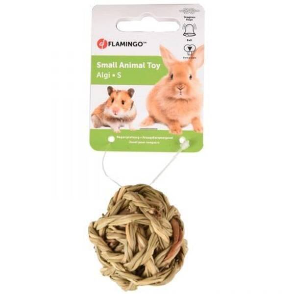 FLAMINGO Algi Ball With Bell Seafrass 5cm