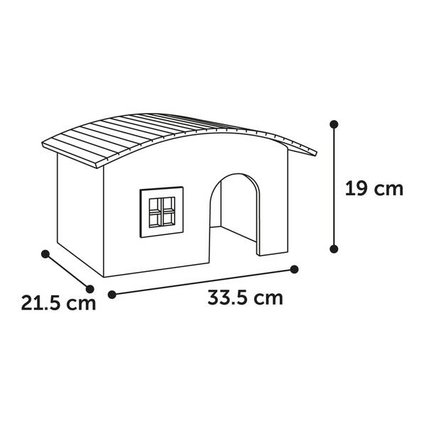 FLAMINGO Small animal house Soby Natural 33,5x21,5x19cm