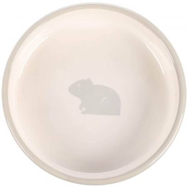 FLAMINGO Feeding Bowl Guinea Pig Mylo Ceramic Grey-White Round 200ml 12x3,5cm