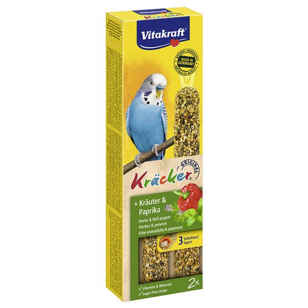 VITAKRAFT Kracker Duo Budgie Herbs&Pepper 2pcs VITAKRAFT Kracker Duo Budgie Herbs&Pepper 2pcs